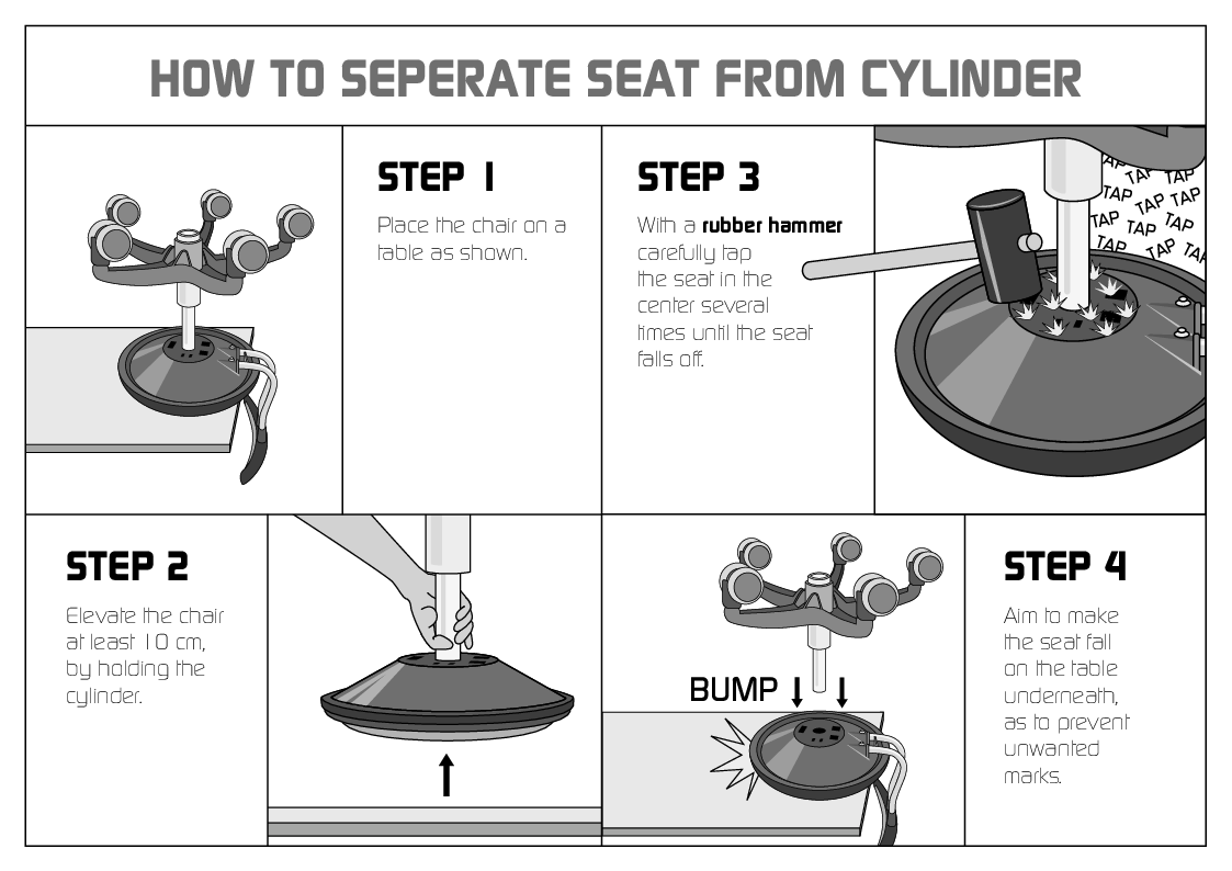 

How to seperate seat from cylinder

